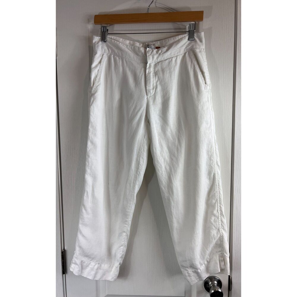 Old Navy Women's 100% Linen Capri Pants Just Below Waist Lined Size 4